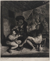 KG 06151
<br/>
Man biedt andere man tabak aan
<br/>
<em>Dusart, Cornelis (1660-1704)</em>